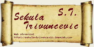Sekula Trivunčević vizit kartica